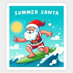 Santa in summer style Sticker